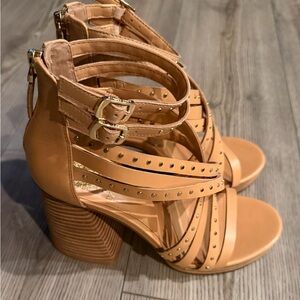 Vince Camuto New Tan/Sandstone Strappy Heeled Sandals